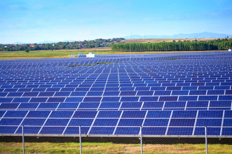 Utility-Scale Solar Panel Installation